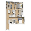 Crystal Flats 2 Bedroom Standard Floor Plan